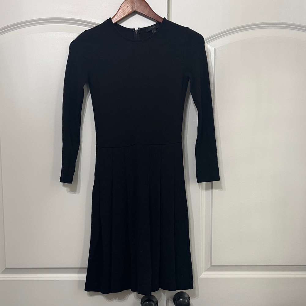 J.Crew Black Long Sleeve Dress. Size 00.